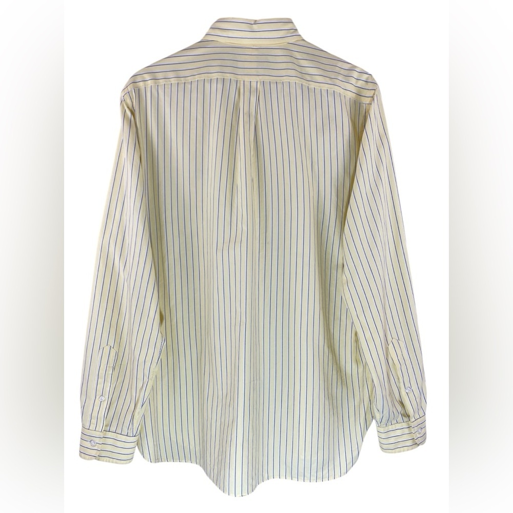 Ralph Lauren Yellow Striped Dress Shirt Men’s 16 (40-41) Classic Fit - Picture 2 of 7